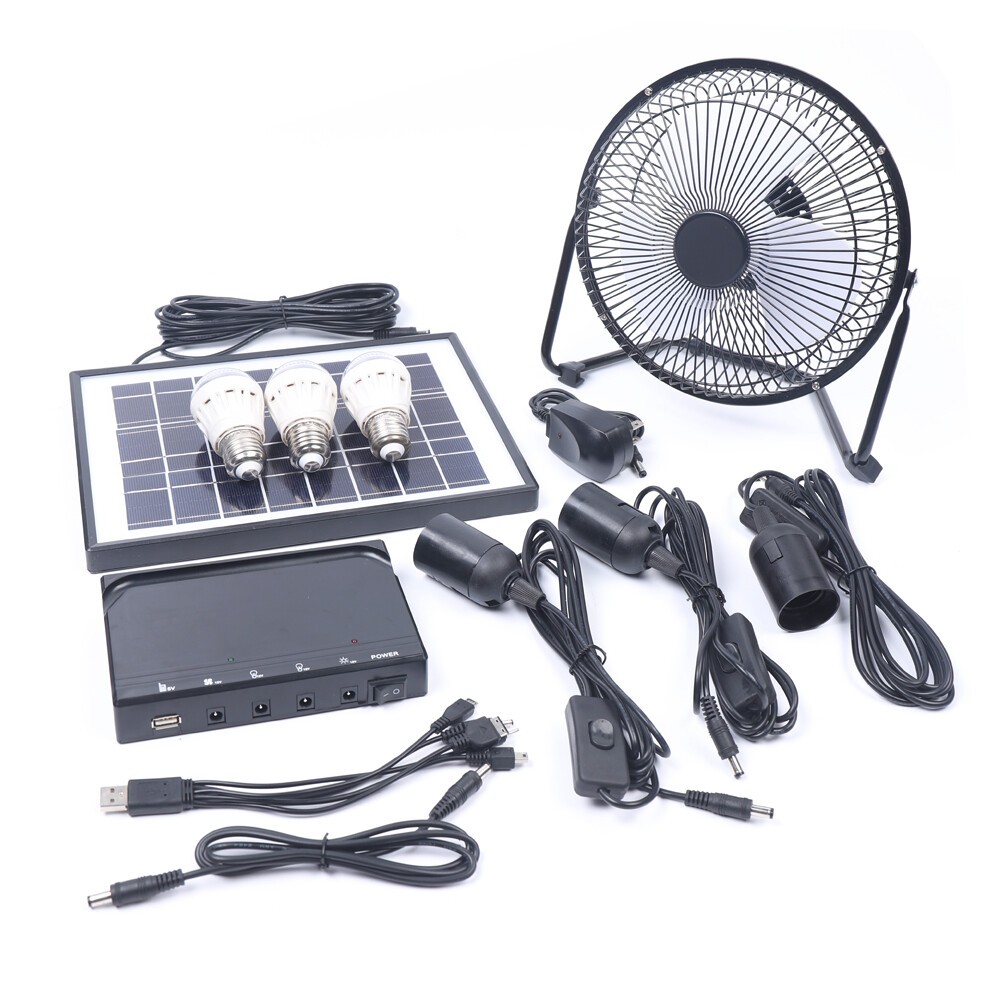 Portable Solar Power Panel Generator Kit Camping Battery Pack Power Station USA