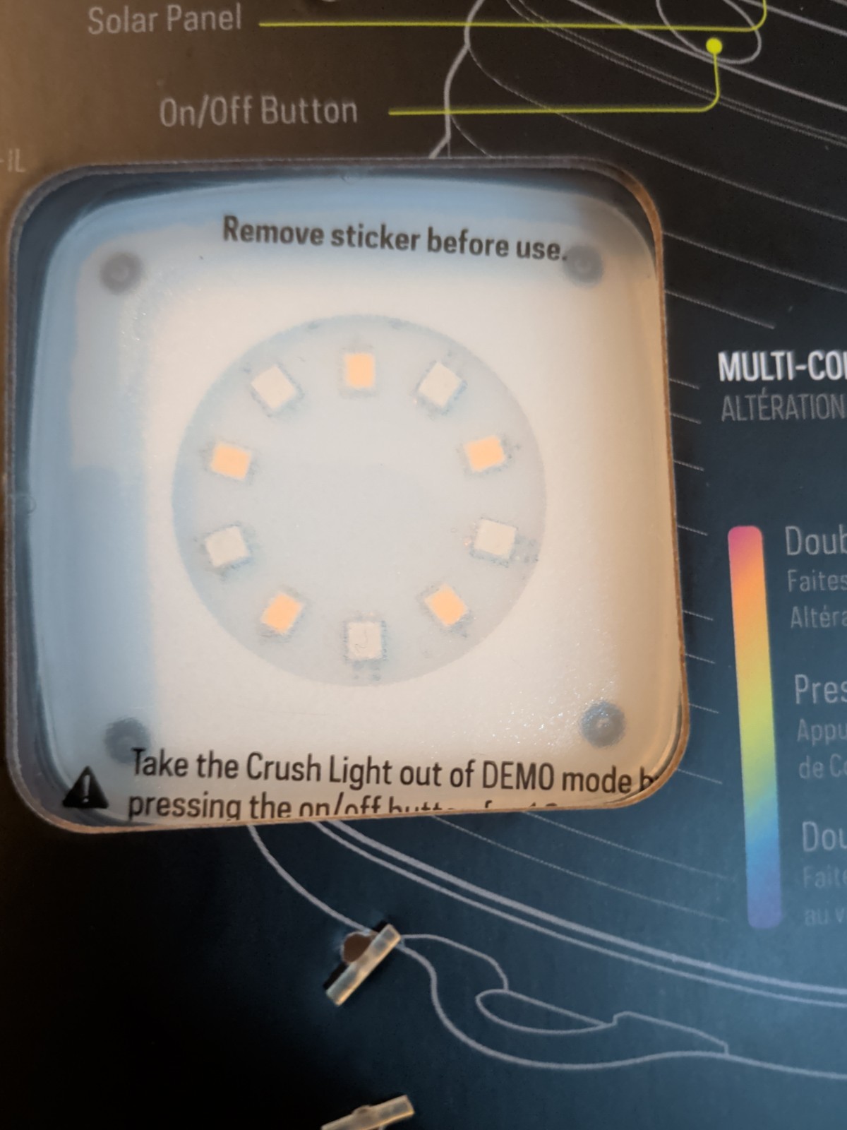 GOAL ZERO Crush Light SOLAR Powered Lantern with Multi Changing Colors 32013 NEW