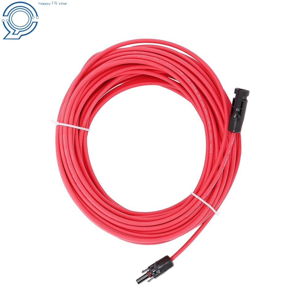 4mm² 20M Solar Wire Black+Red UV Resistant Cable with M4 Connector Kit