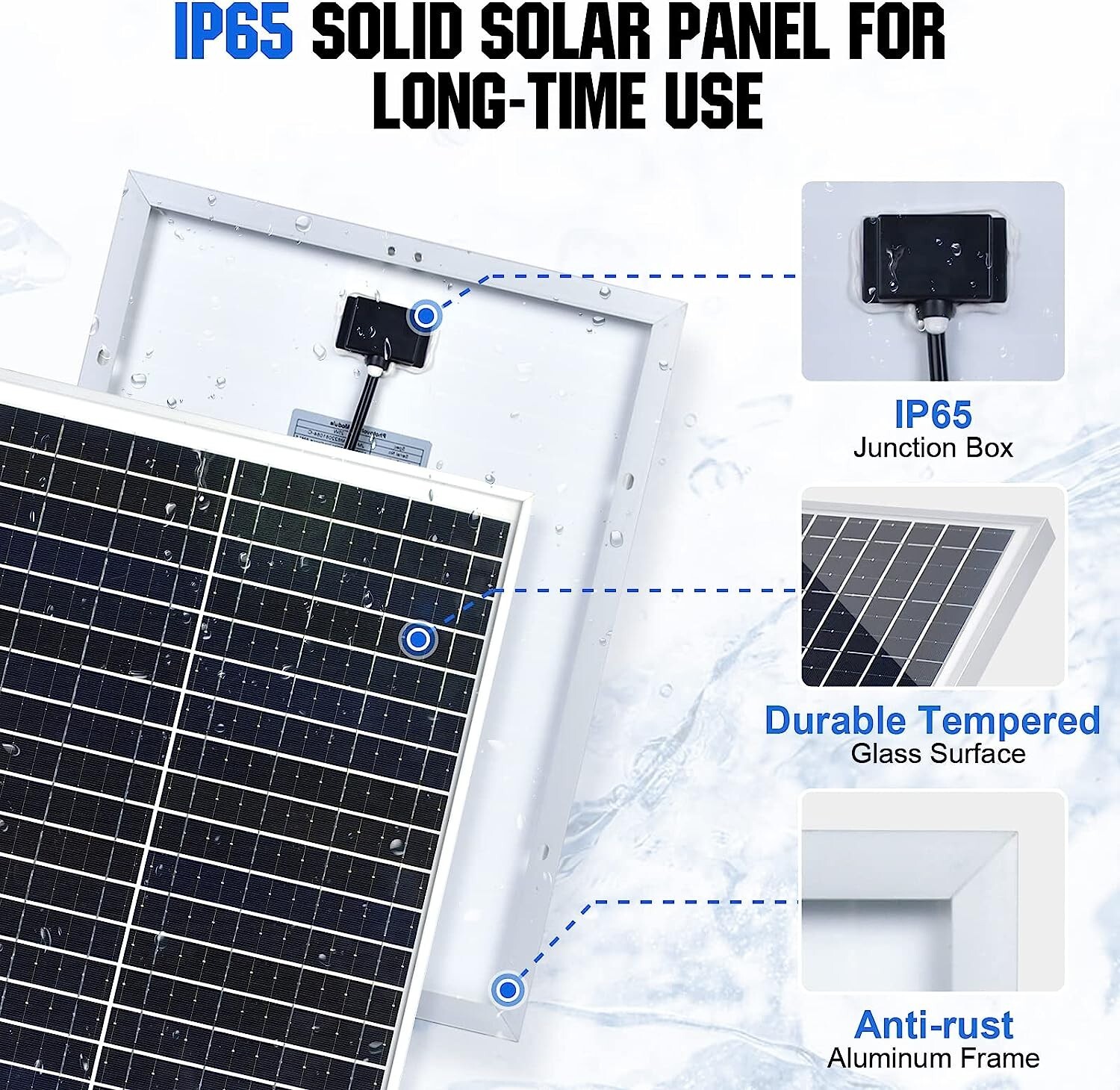 Durable Solar Panel Kit: Adjustable Mount + SAE Connector + Charge Controller