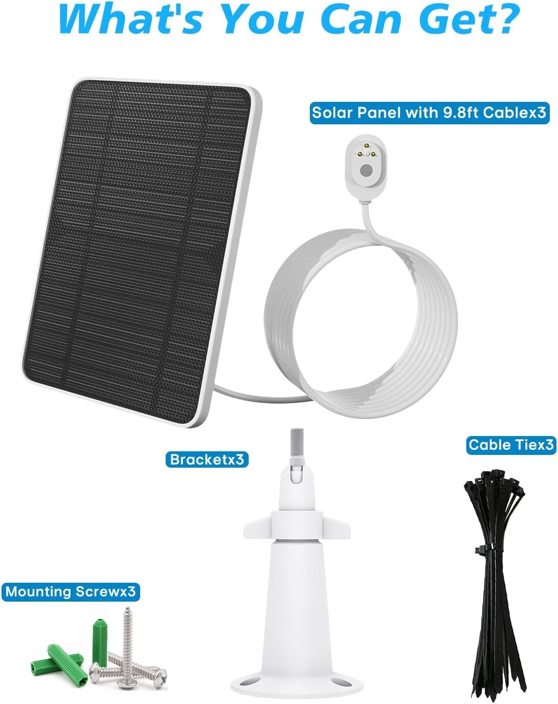 Durable Solar Charger for Arlo Ultra/Pro Series – 3-Pack with Magnetic Connector