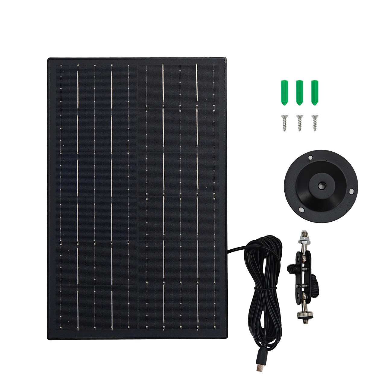 Solar Panel USB C Charger 10W 5V Battery Waterproof For Outdoor Security Camera