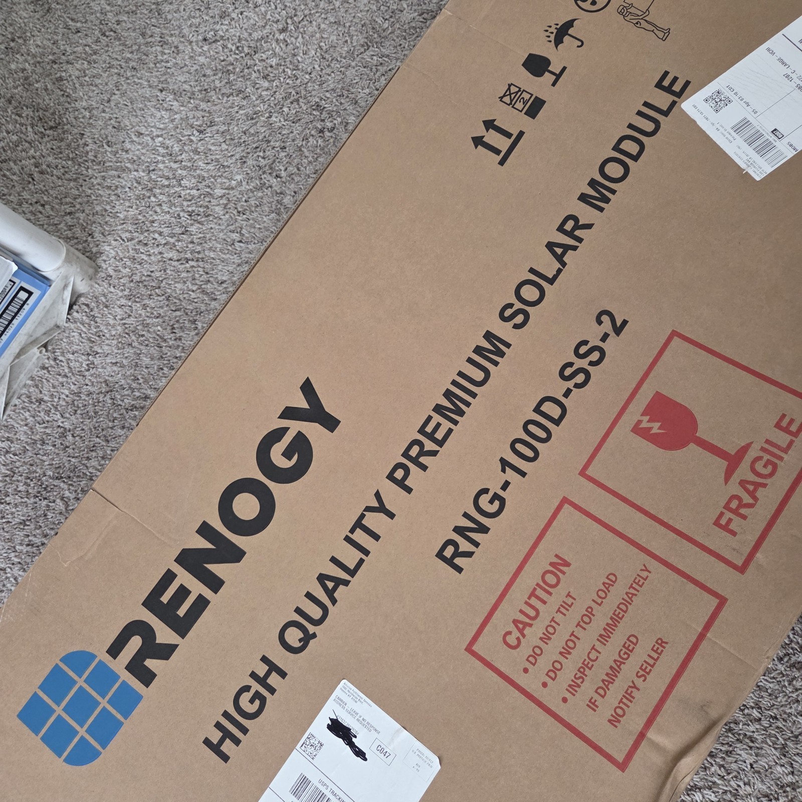 Renogy 2PCS Solar Panels 100 Watt 12 Volt, High-Efficiency Monocrystalline