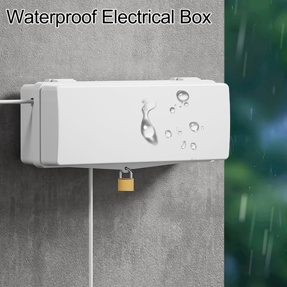 Heavy Duty Outdoor Extension Cord Box Waterproof Lockable with Multiple Outputs