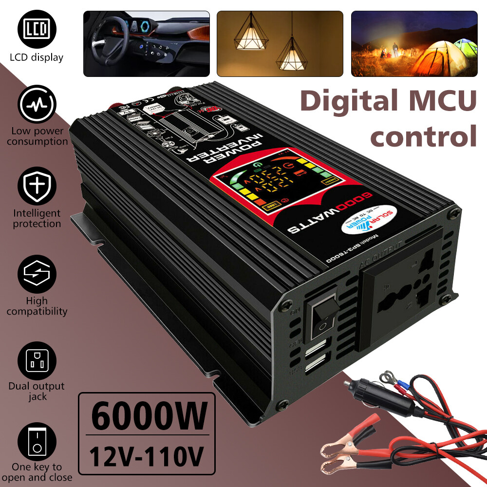 16000W Inverter Solar Panel Kit Solar Power Generator 100A Home 110V Grid System