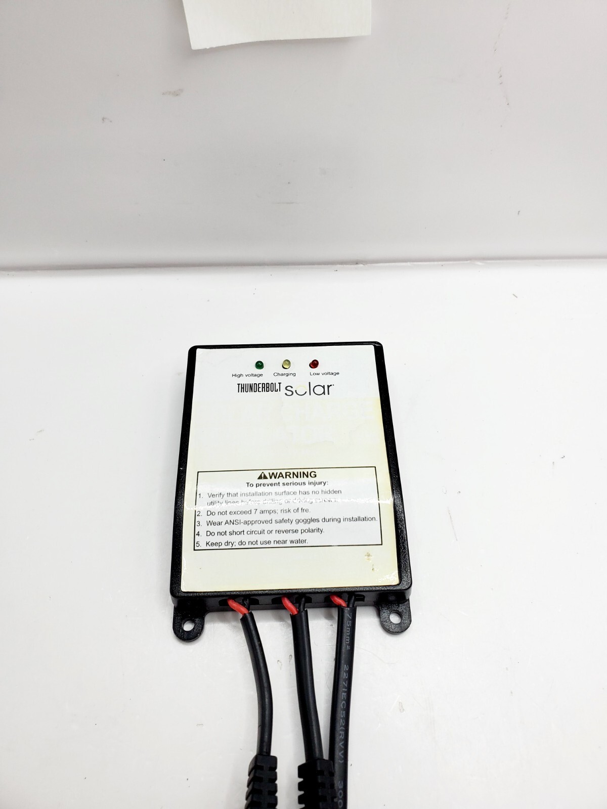 Thunderbolt Solar Charge Regulator 12V # 96728 Three LED 100 W