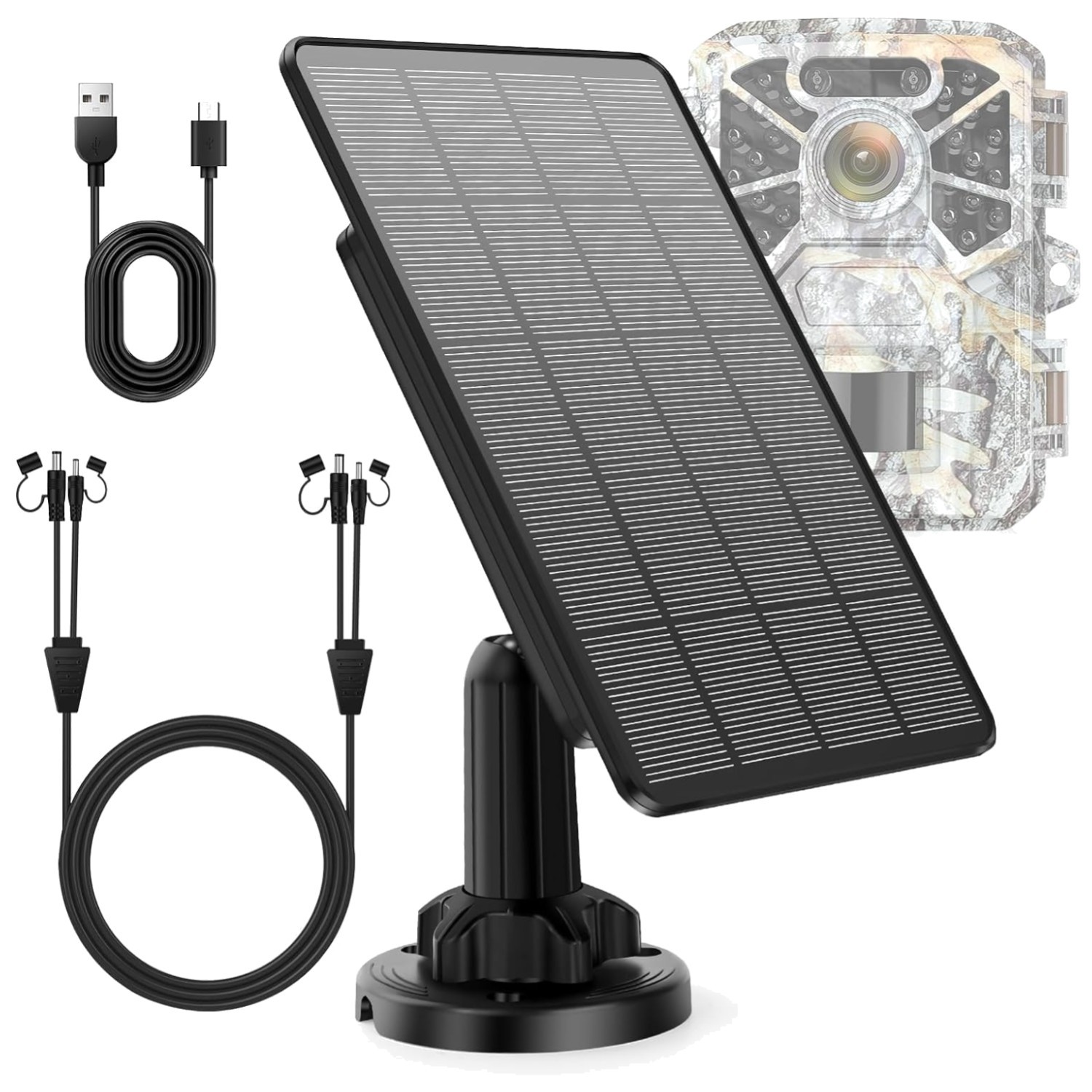 Solar Panel for Trail Cameras 12V/1A 6V/1.5A Waterproof