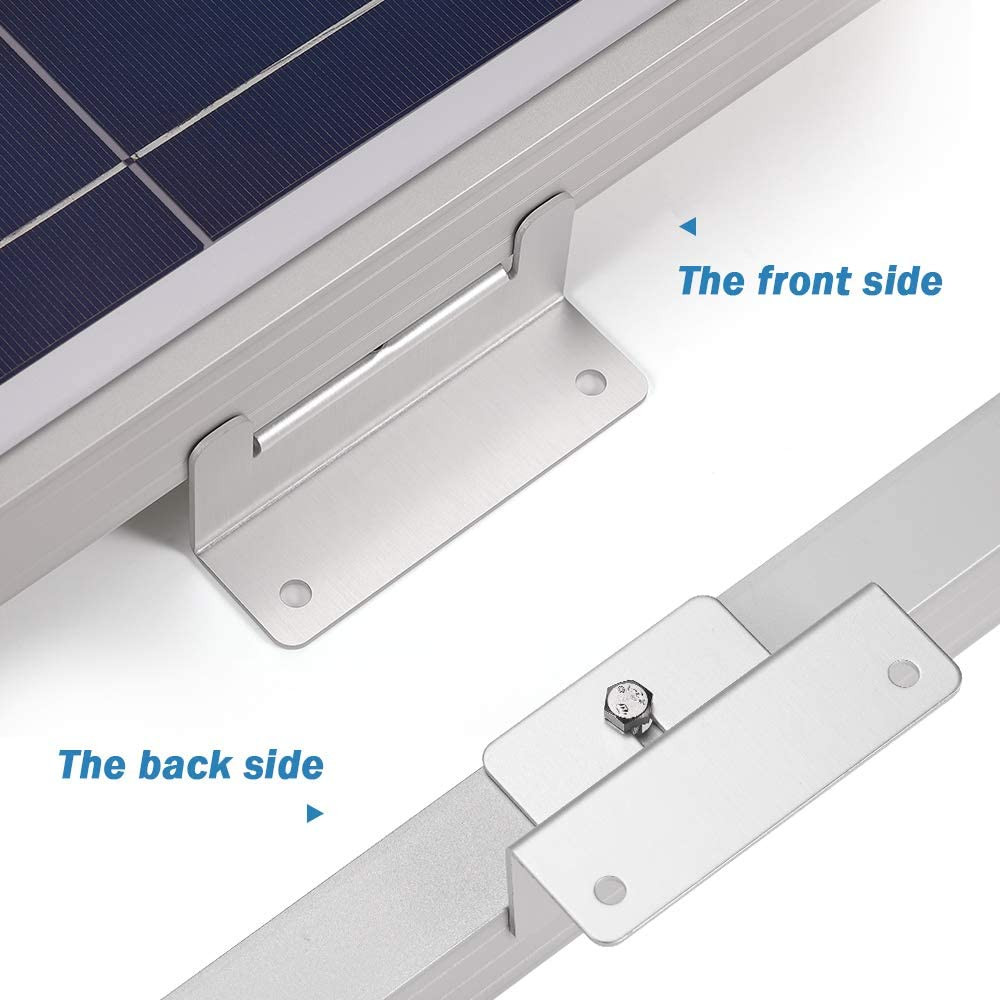 4Pcs Solar Panel Mounting Z Brackets Aluminum – RV Boat Wall Off Gird Roof Inst