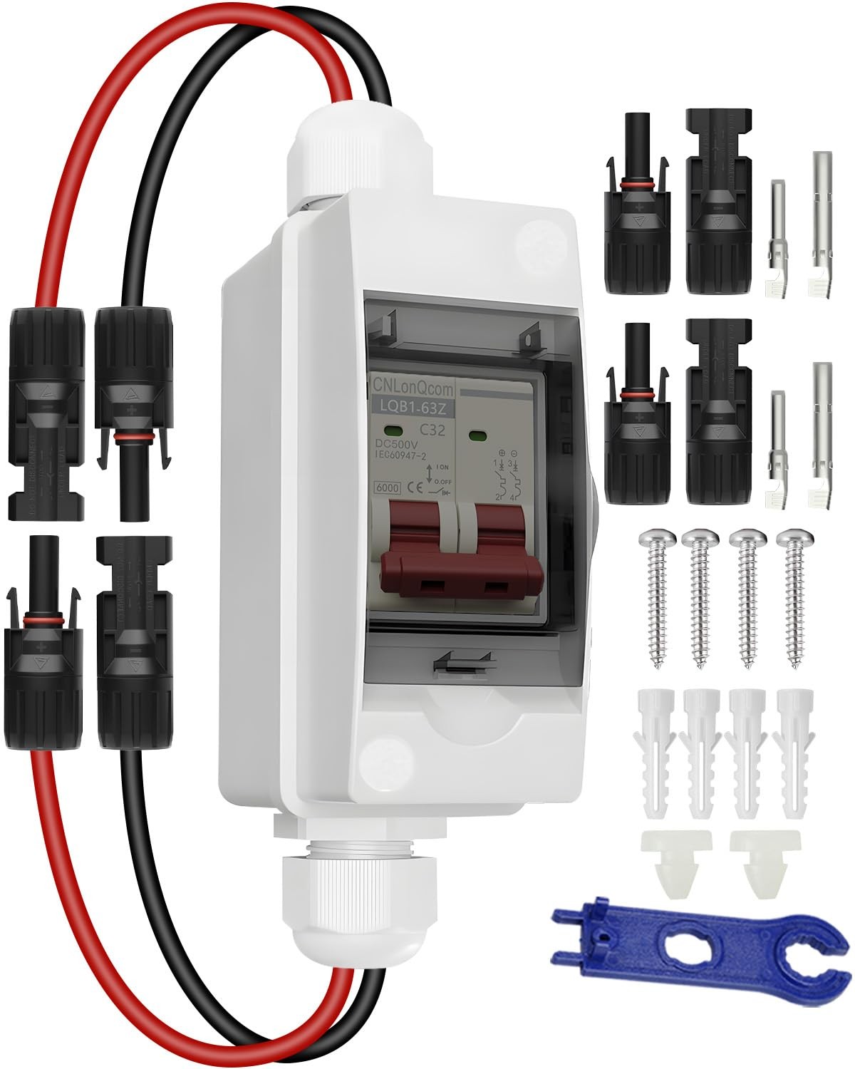 Solar Panel Disconnect Switch 32 Amp 500V DC Miniature Circuit Breaker with P…