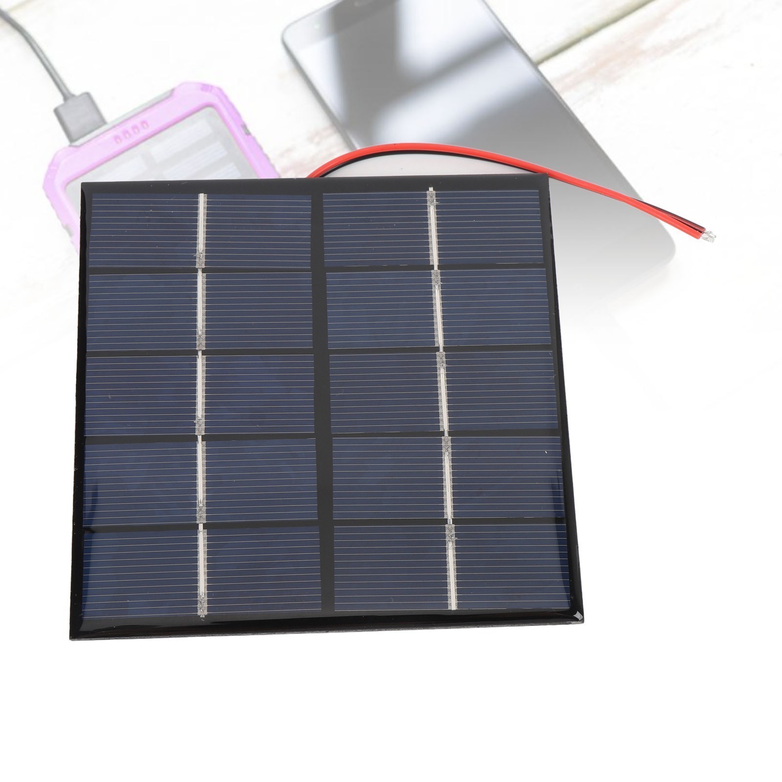 2PCS 1.2W 5V Small Solar Panel DIY Polysilicon with Electronic Wire for Phone