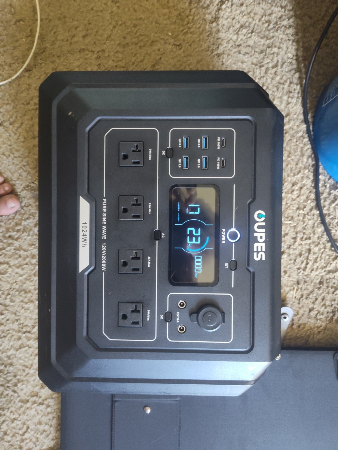OUPES 2048Wh Mega 2 Power Station 2500W Solar Generator +2*240W Solar Panel Lot