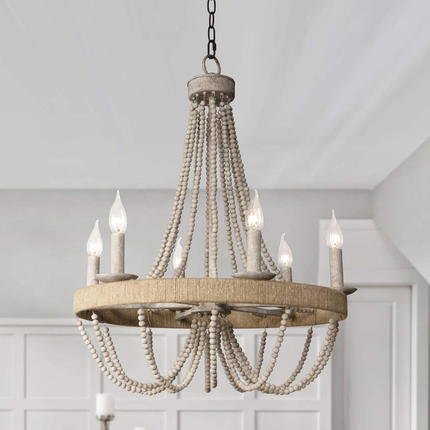 Chandeliers for Dining Room, Bohemia Chandelier Ceiling Light (39.4″), 6-Light