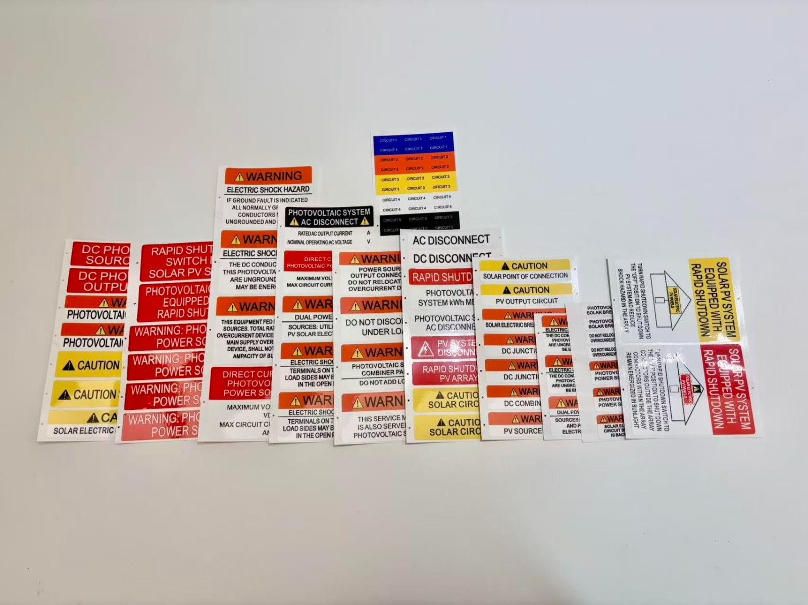 Premium Solar PV System Labels Value Pack – UV Resistant Photovoltaic Stickers f