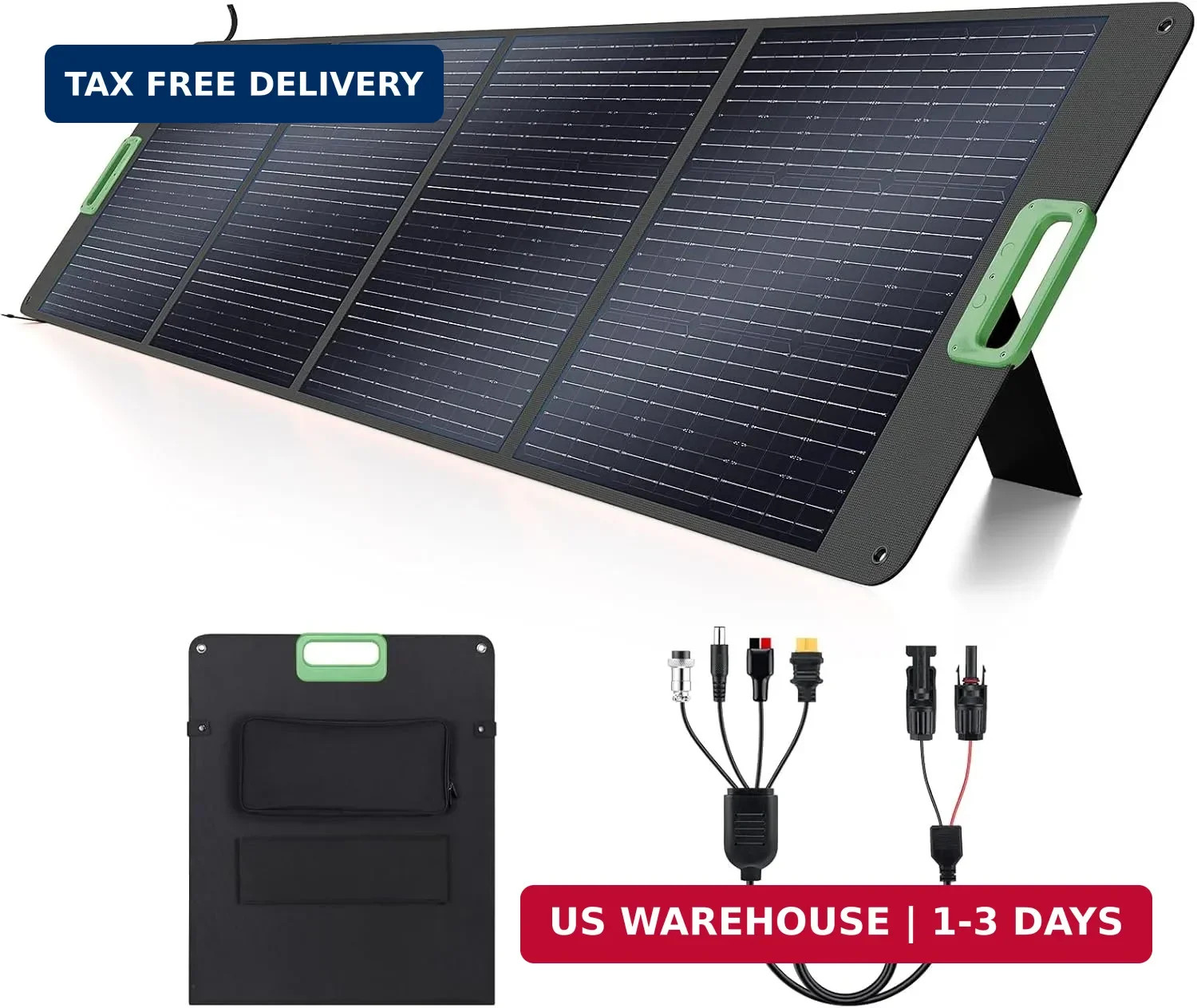 200W High Efficiency ETFE Foldable Solar Panel for Portable Power Station, IP65
