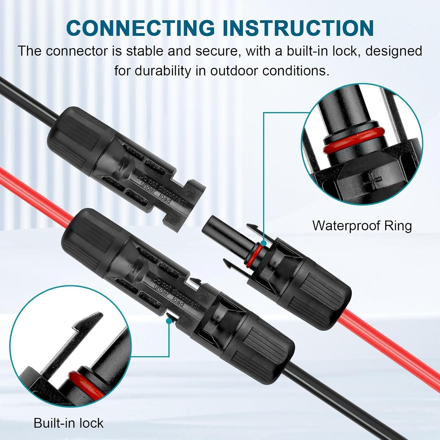 10 AWG Solar Extension Cable 30FT, Flexible Solar Panel Wire with Male to Female