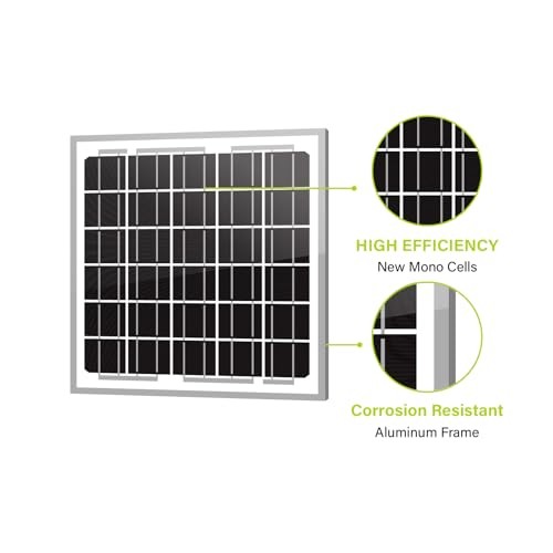(Watts) 12V(Volts) Monocrystalline 10BB Solar Panel Battery Maintainer High 5W