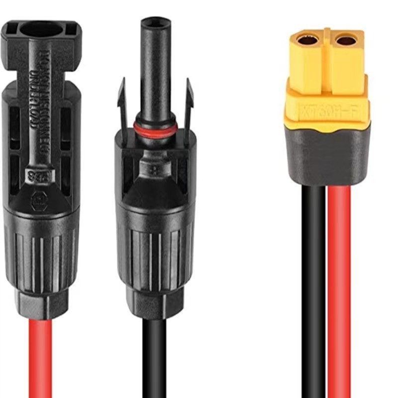 12AWG Solar Connectors to XT60 Extension Cable for Car and Camping Energy Needs