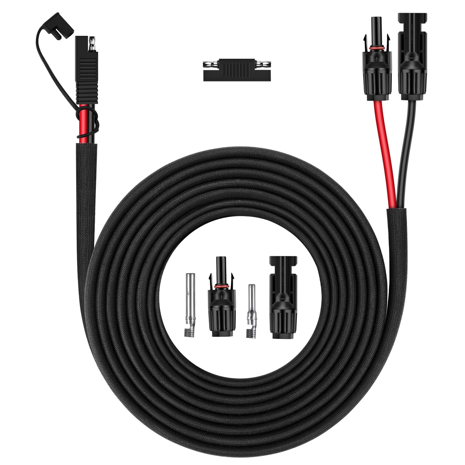 Solar Panel Connector Cable,10AWG SAE to Male & Female Adapter PV Extension C…