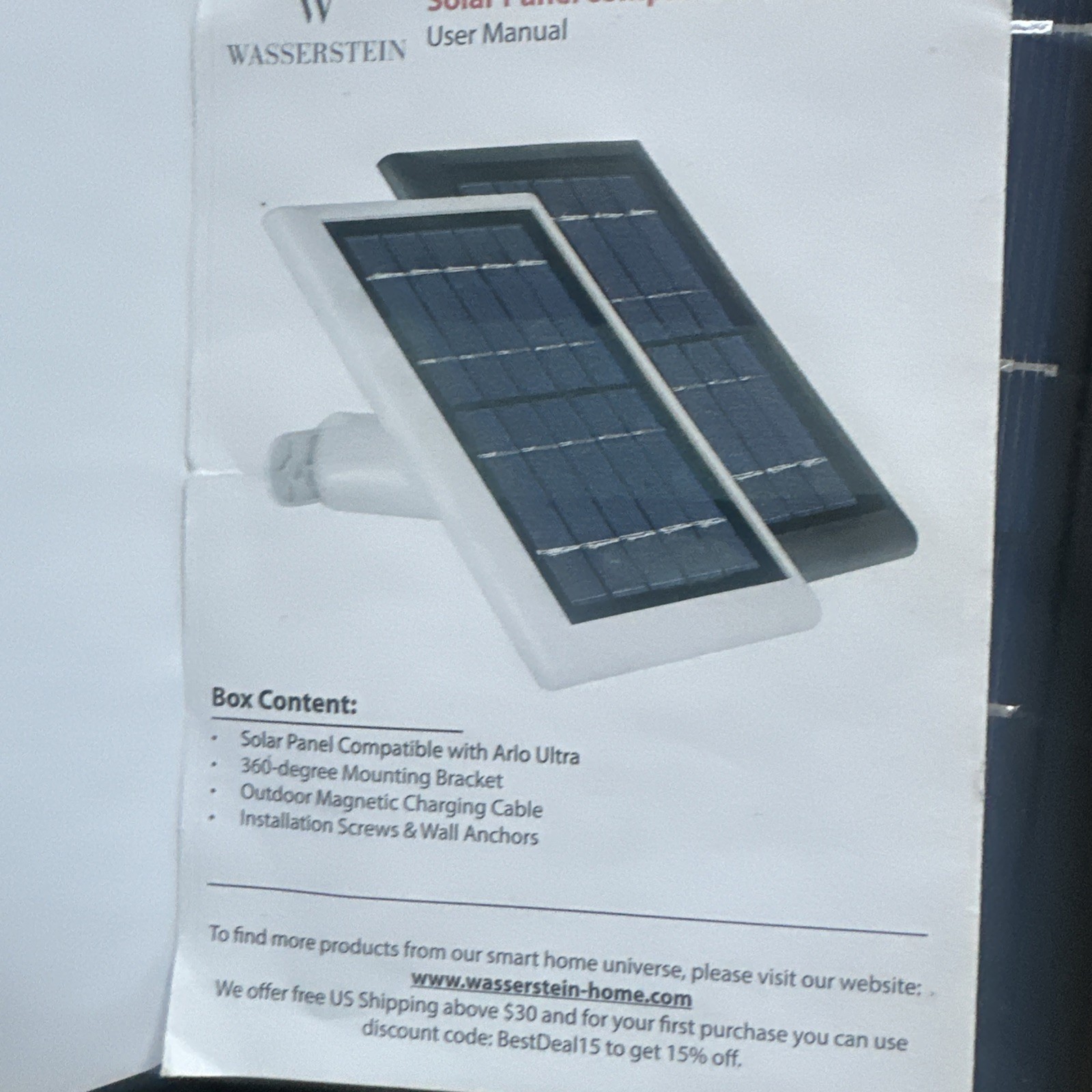 Wasserstein Solar Panel with 13.1ft/4m Cable Compatible with Arlo Ultra (3 pack)