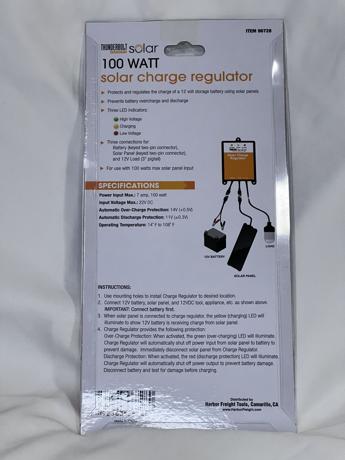 ☆Thunderbolt Magnum Solar 100 Watt Solar Charge Regulator 96728