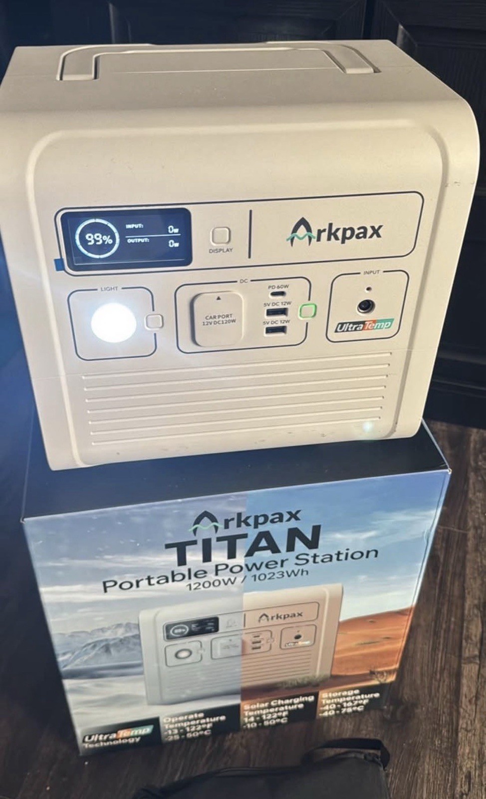 NEW Arkpax Titan Portable Power Station 1200W/1023Wh