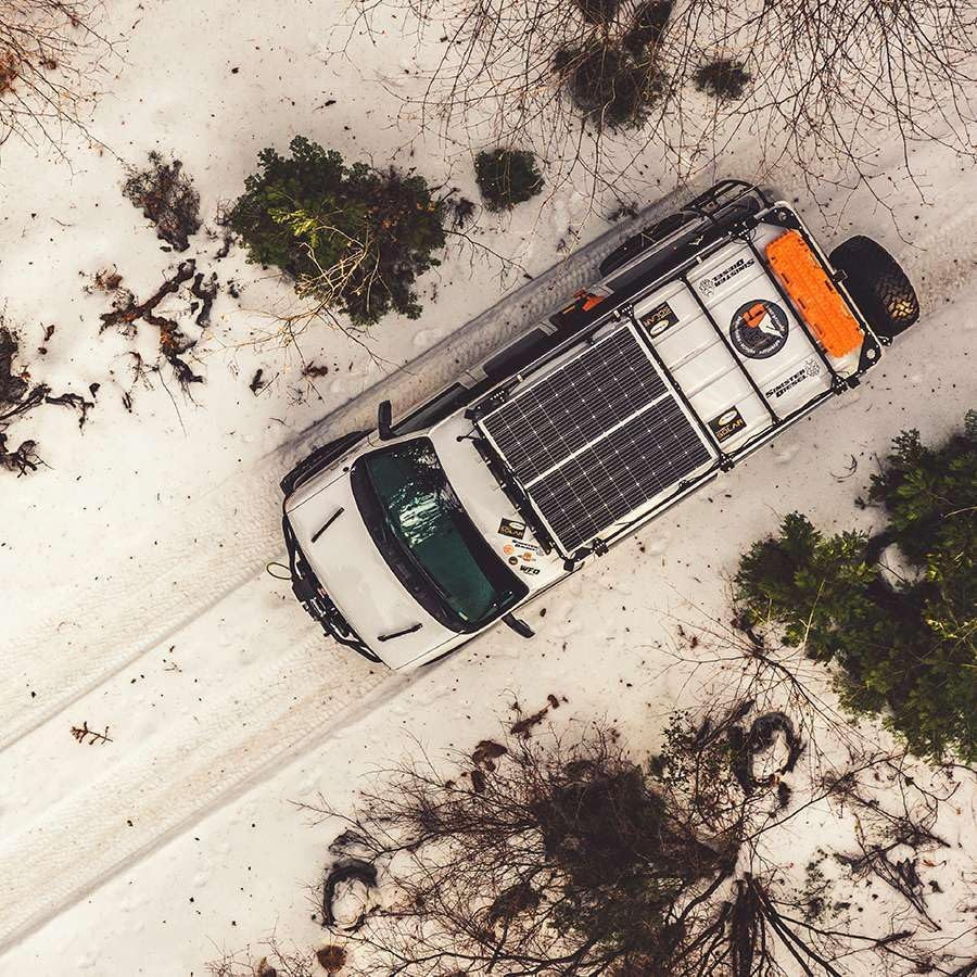 Overlander Charging Kit 200W – 12V Solar Panel Kit W/ 30-Amp Bluetooth® PWM Cont