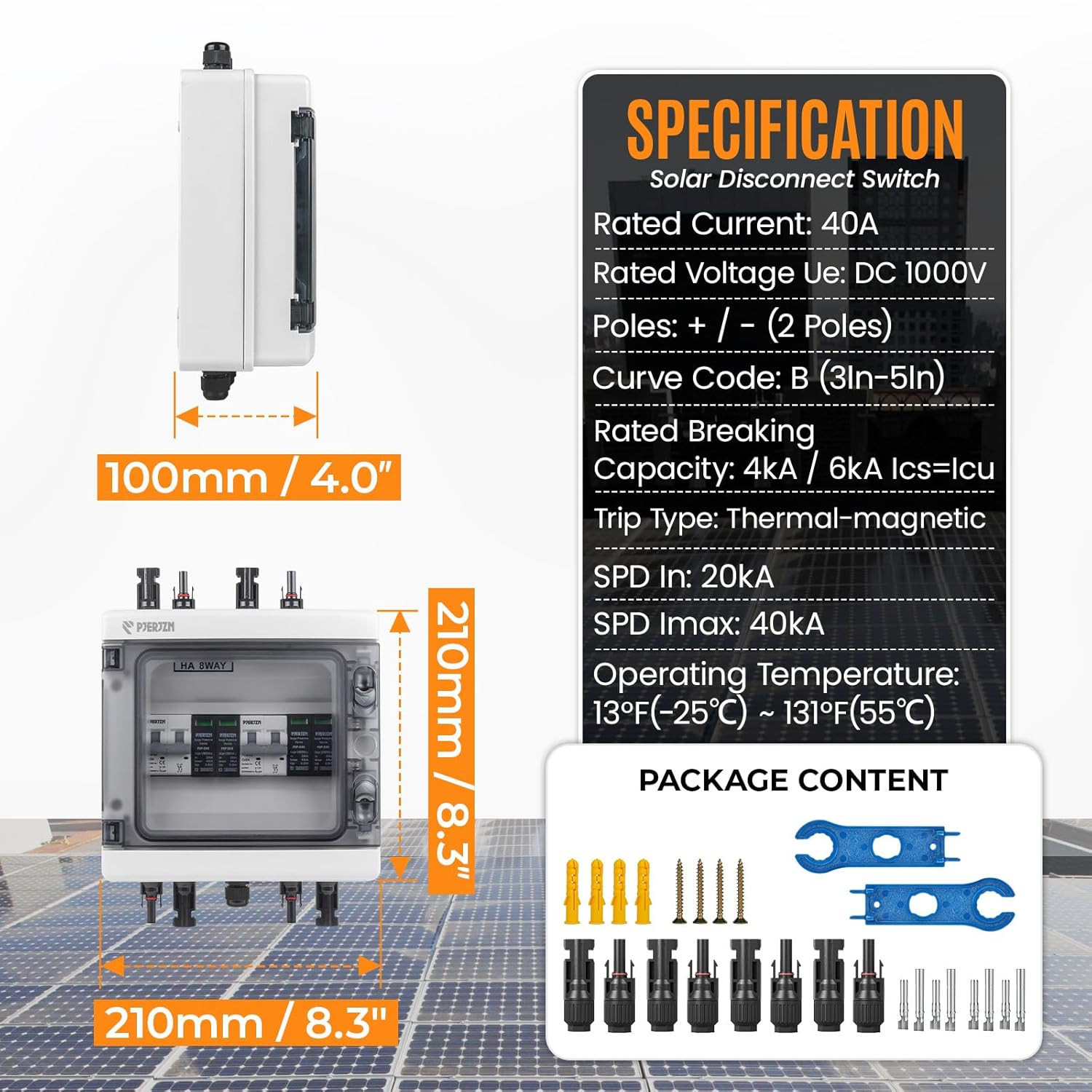 Solar Combiner Box (1 in 1 Out/2 in 2 Out/3 in 3 Out/4 in 4 Out) PV Combiner Box