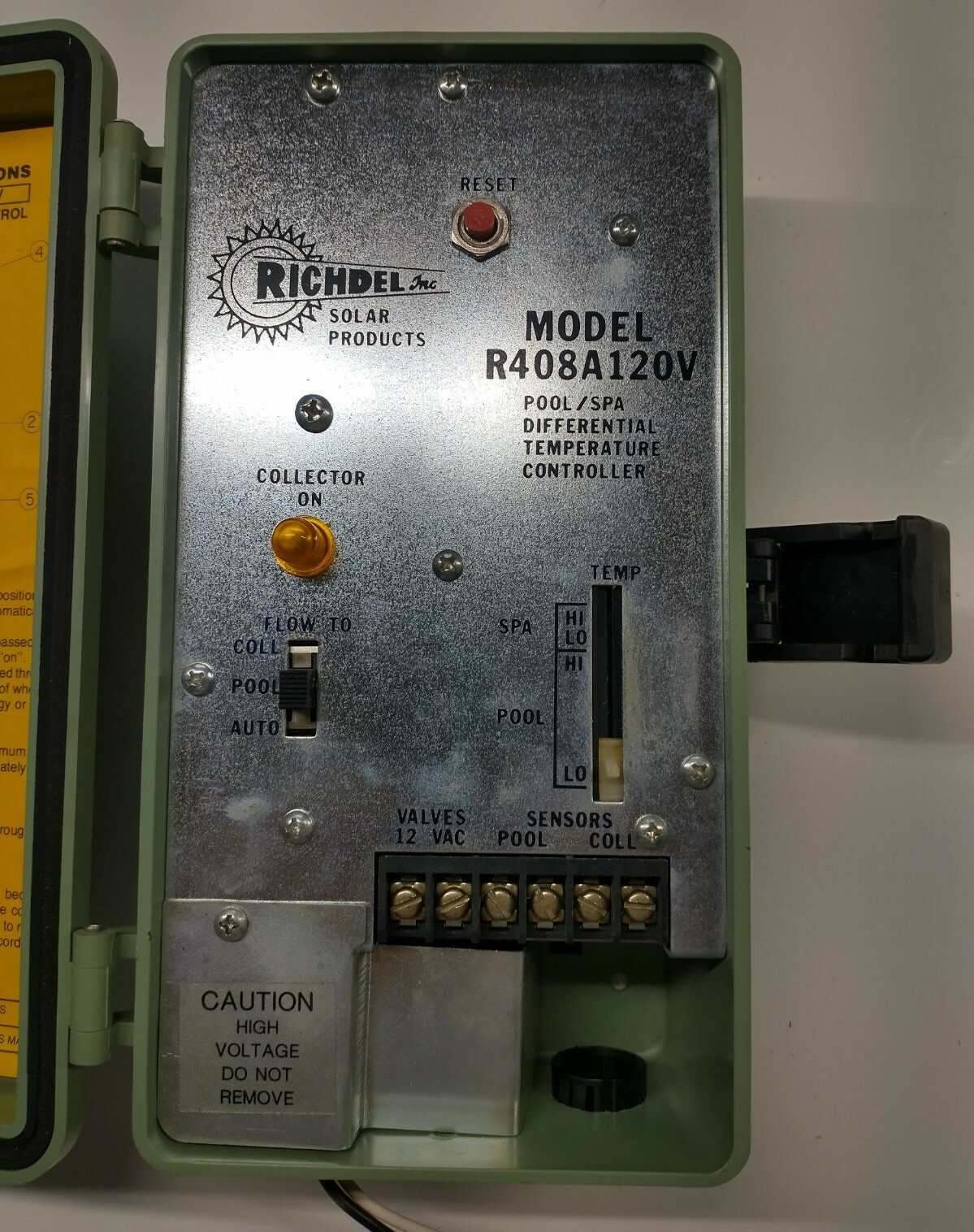 Richdel Pool/Spa Solar Temperature Controller, Model R408A120V