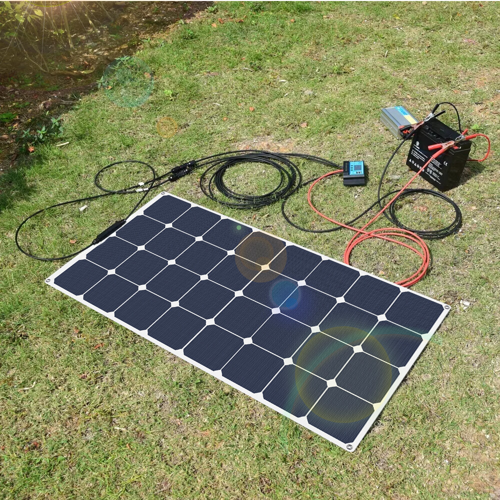 100W 200W 300W Flexible Mono Solar Panel 12V Portable for RV Camping Home Boat
