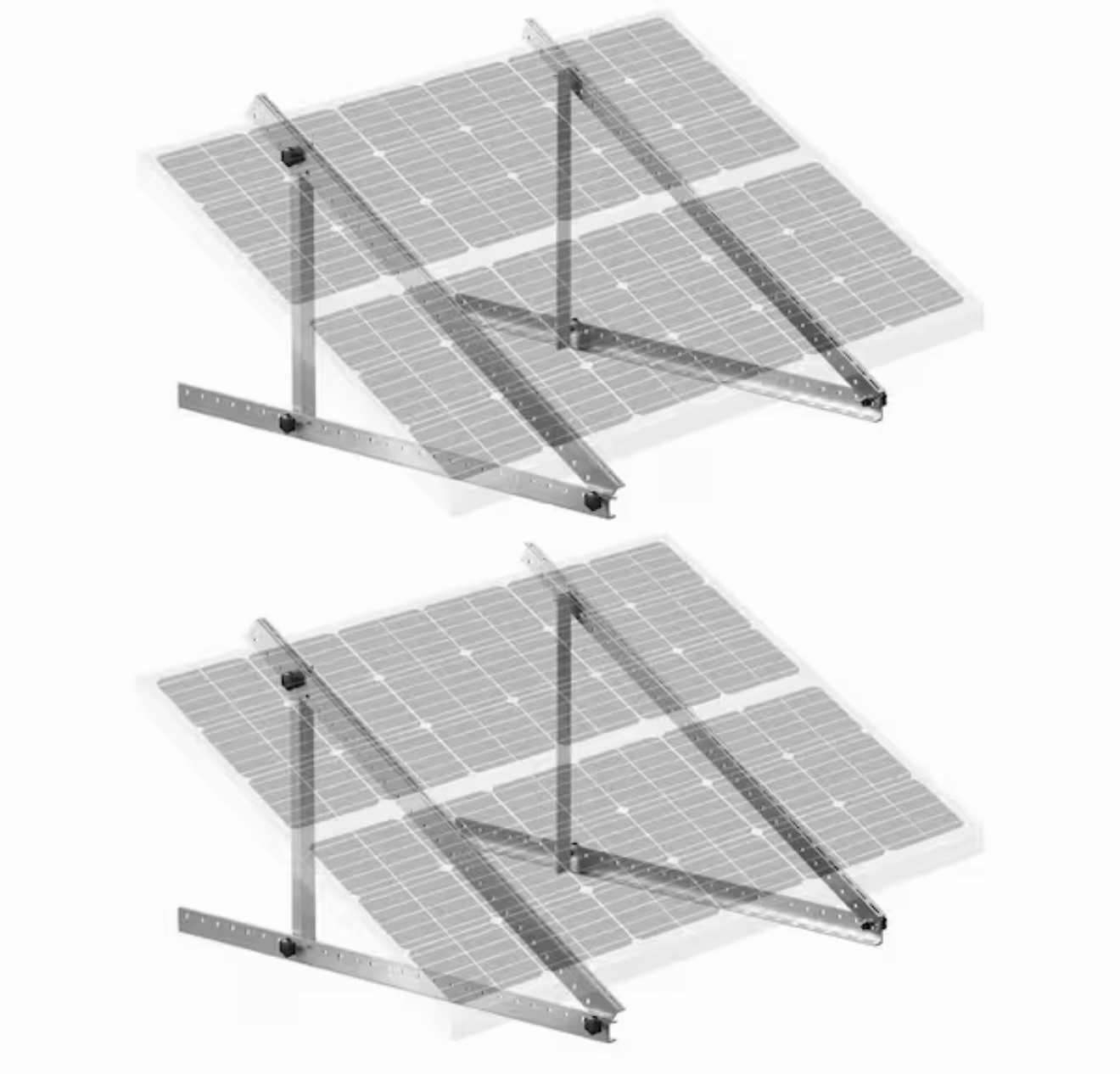 VEVOR 45-Inch Solar Panel Mount Brackets 0 – 90° Adjustable Tilt Brackets 2-Set