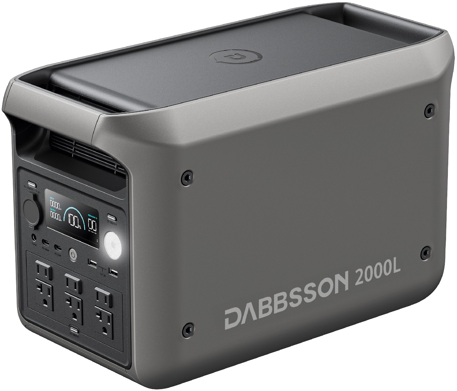 Portable Power Station 2200W 2048Wh Solar Generator LFP Battery Dabbsson 2000L