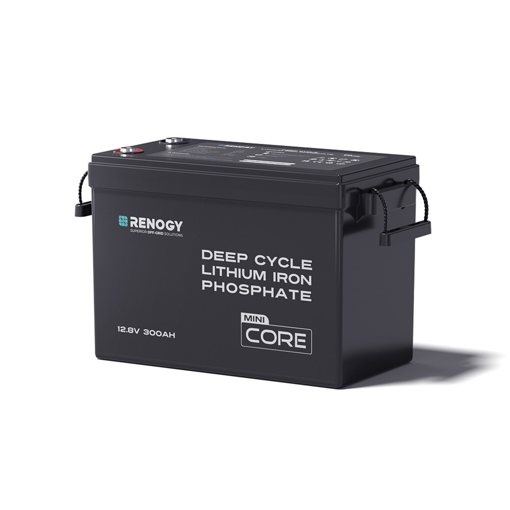 Renogy Core Mini 12V 300Ah LiFePO4 Lithium Battery, 5000+ Deep Cycle 200A BMS