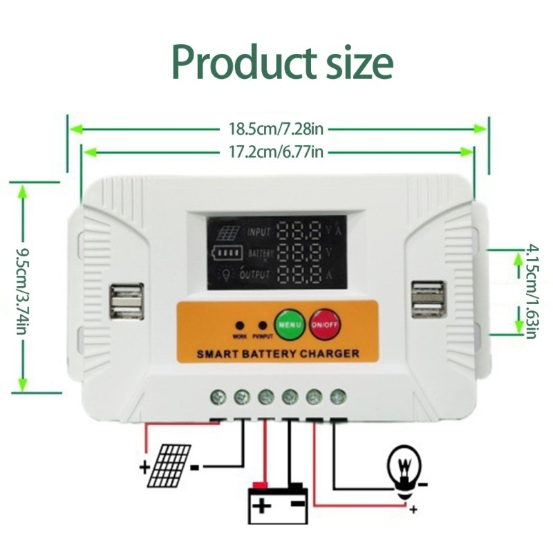 Solar System Controllers Color LCD Screen ABS Strong Designs Device for Marine