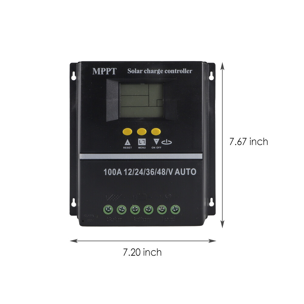 100A Solar Panel Kit Regulator For Auto Focus Tracking Charge Controller 12/24V