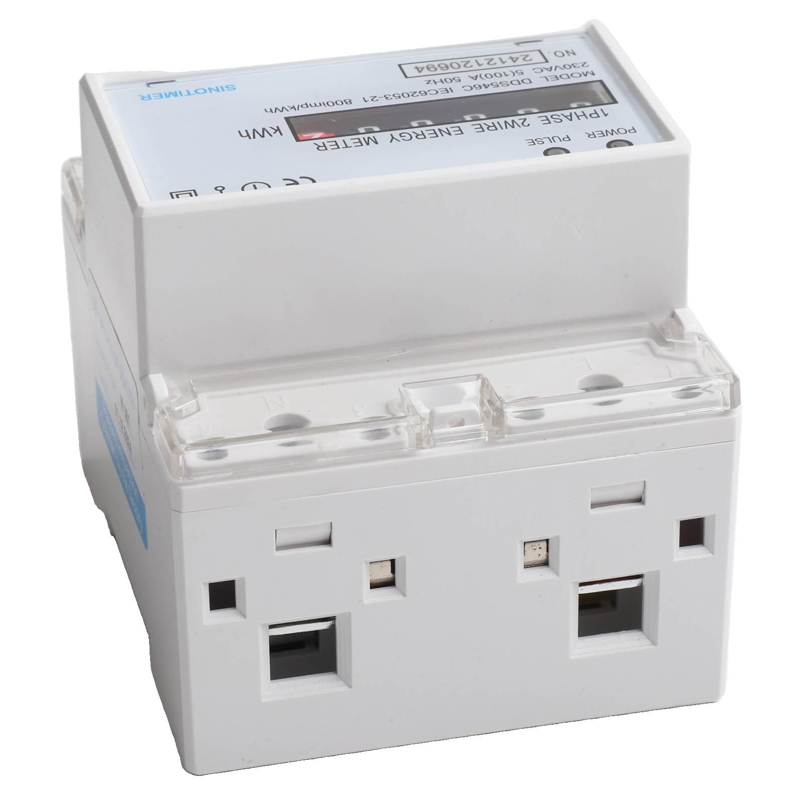 Current Rating Wattmeter 100A with Clear LCD Display for Low Light Use