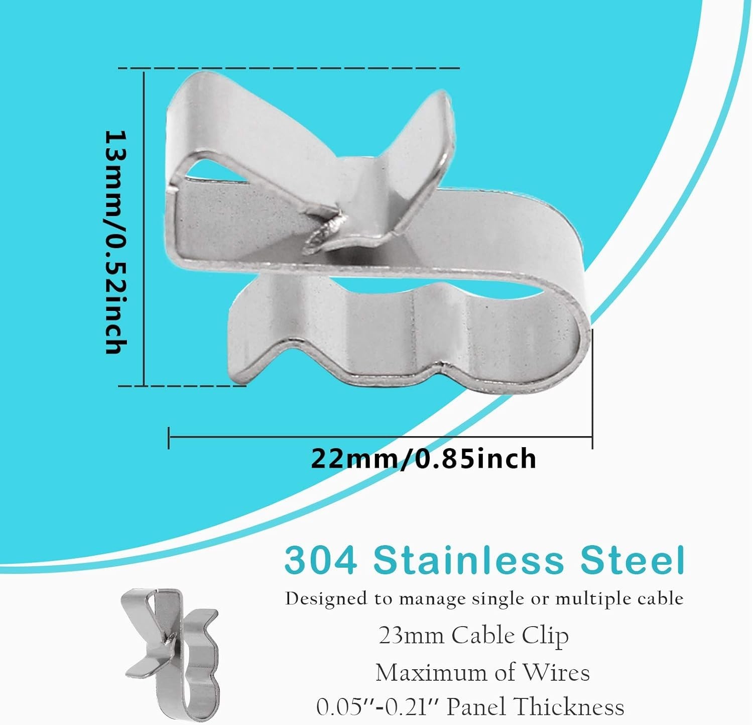 30 High-Quality Solar Wire Clips, Corrosion-Resistant, 0.85″ Length for Easy Use
