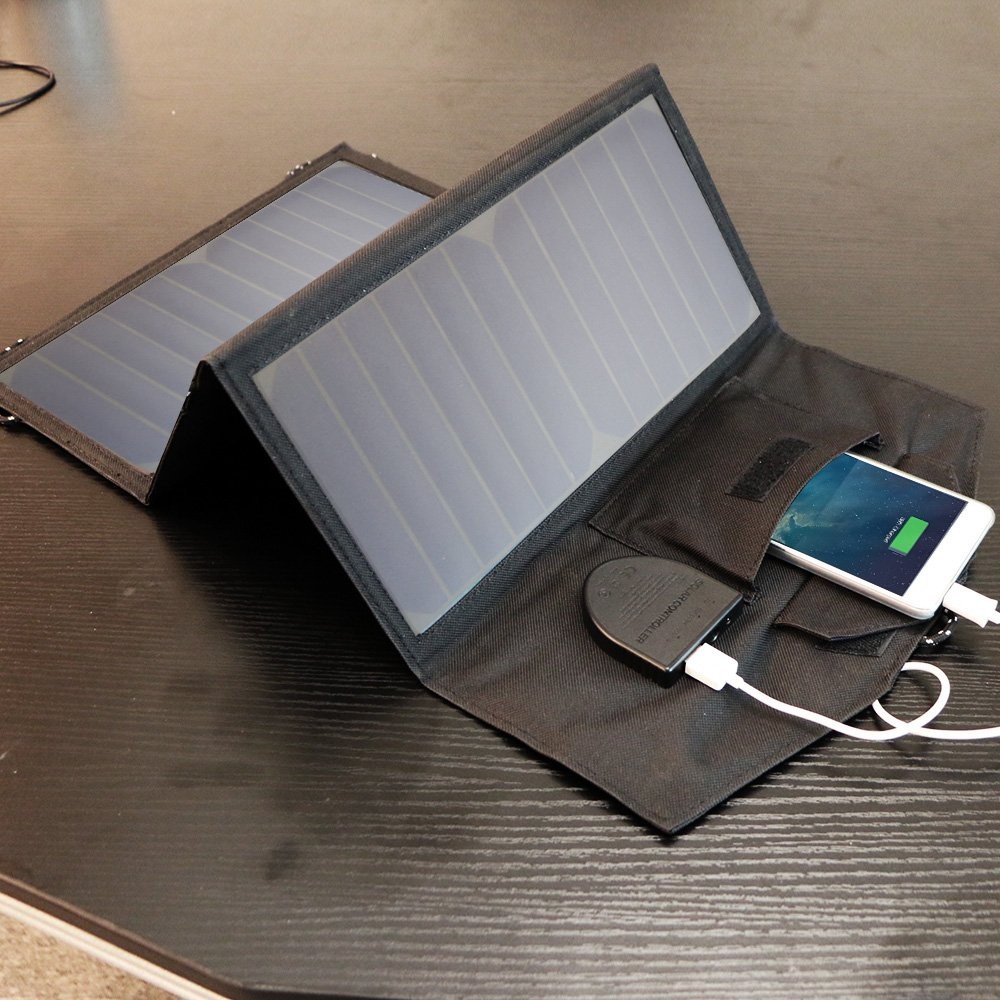 18V 21W Foldable Solar Charger Panel Waterproof For Battery Mobile Phone Outdoor
