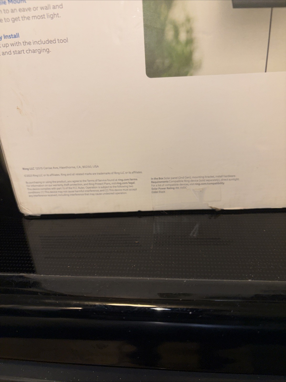 Ring Solar Panel Brand New Open Box