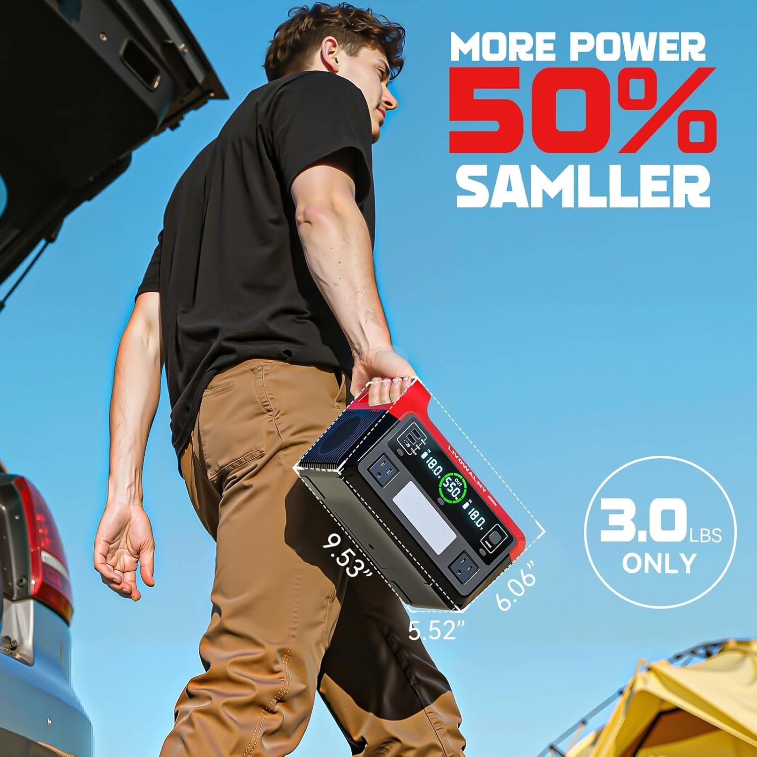 Outdoor Camping Inverter 550W: Milwaukee Battery Compatible-