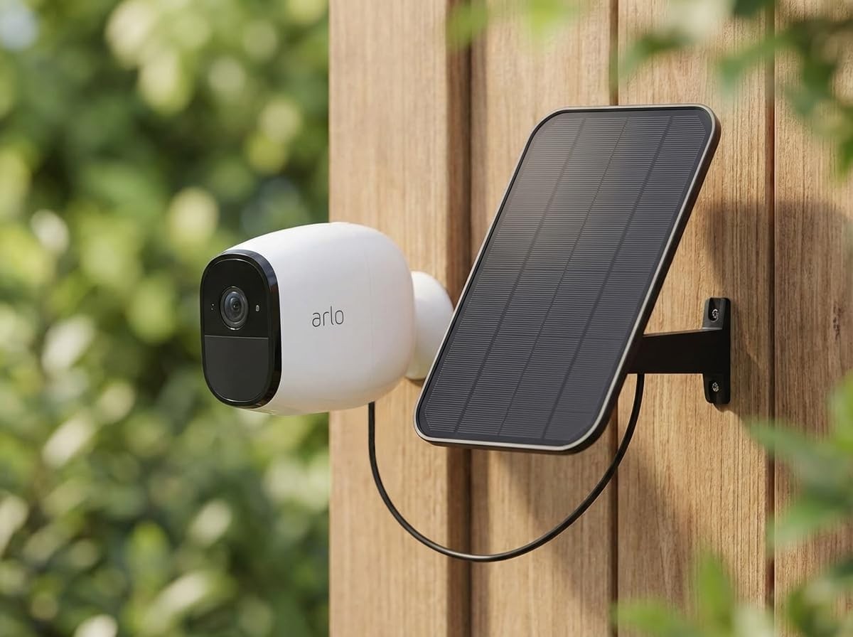 Solar Panel 3.2W 13ft Cable 360° Mount Micro USB USB-C for Arlo Essential XL