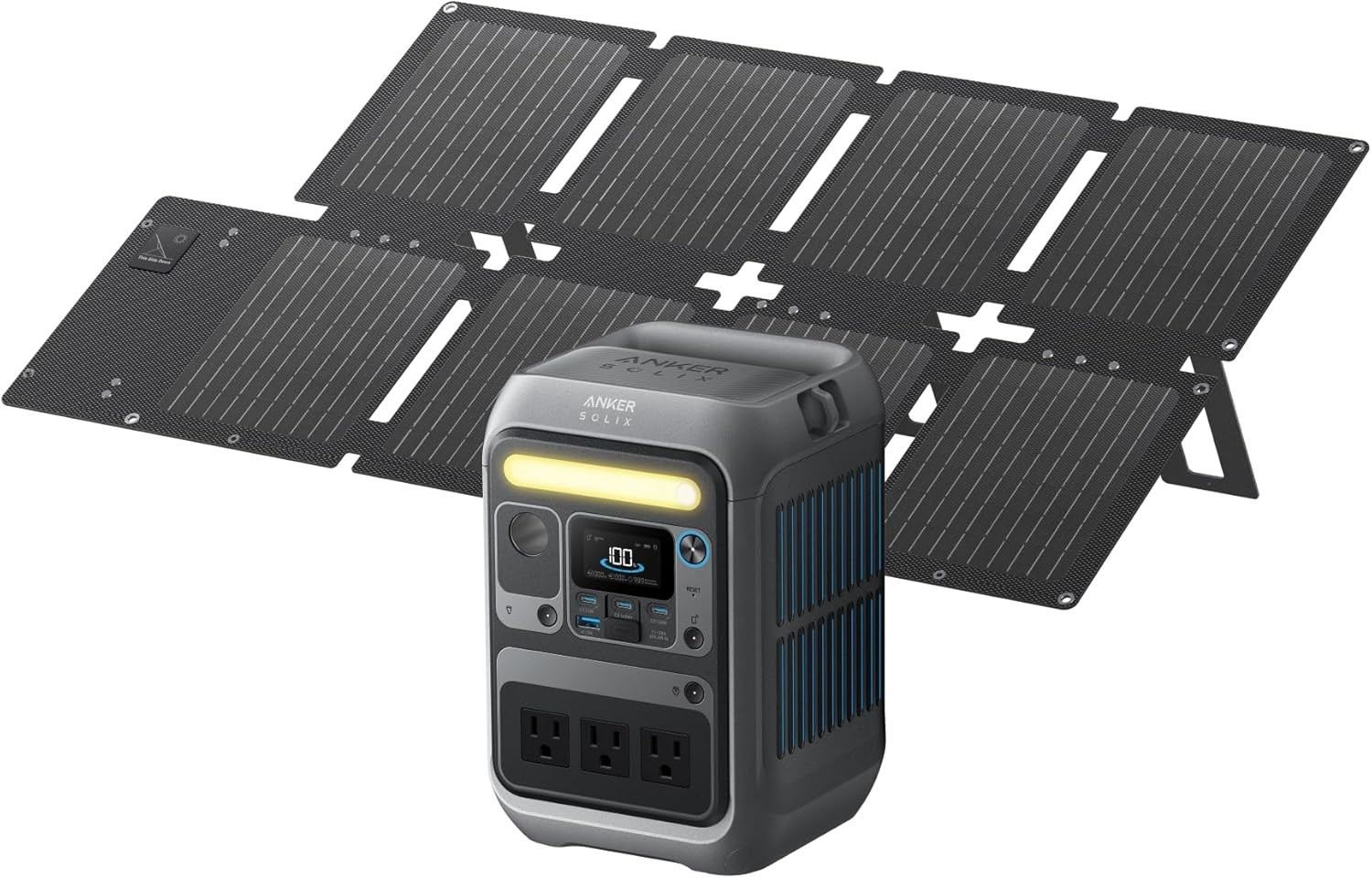 Power Station SOLIX C300, 288Wh LiFePO4 Battery, 300W (600W Surge) Solar , 140W