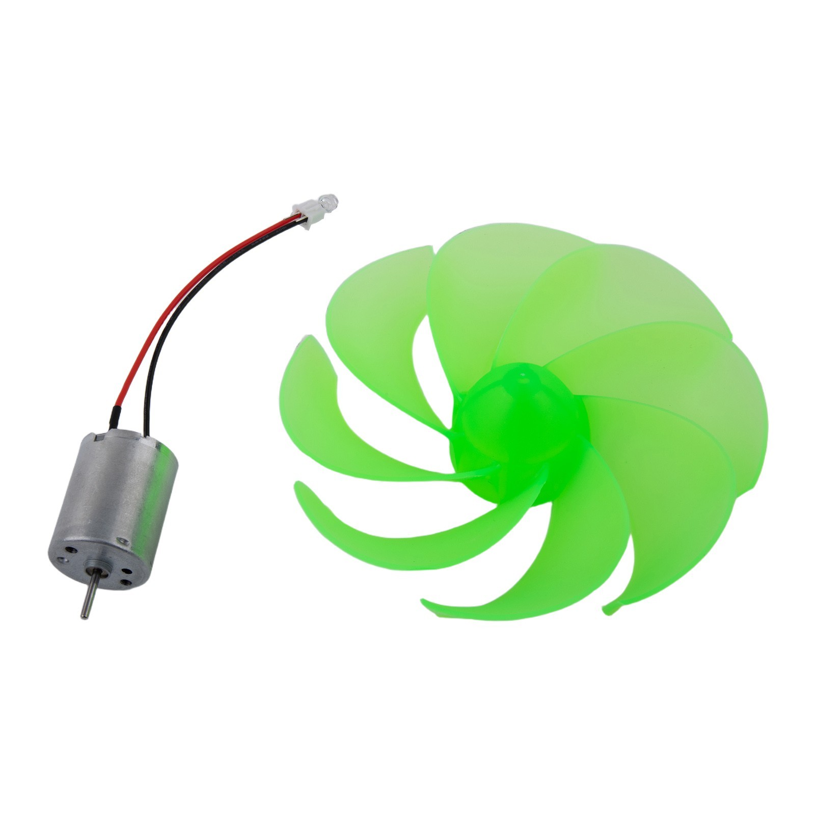 Vertical Wind Turbine Model with LED Light for Classroom and Home Projects