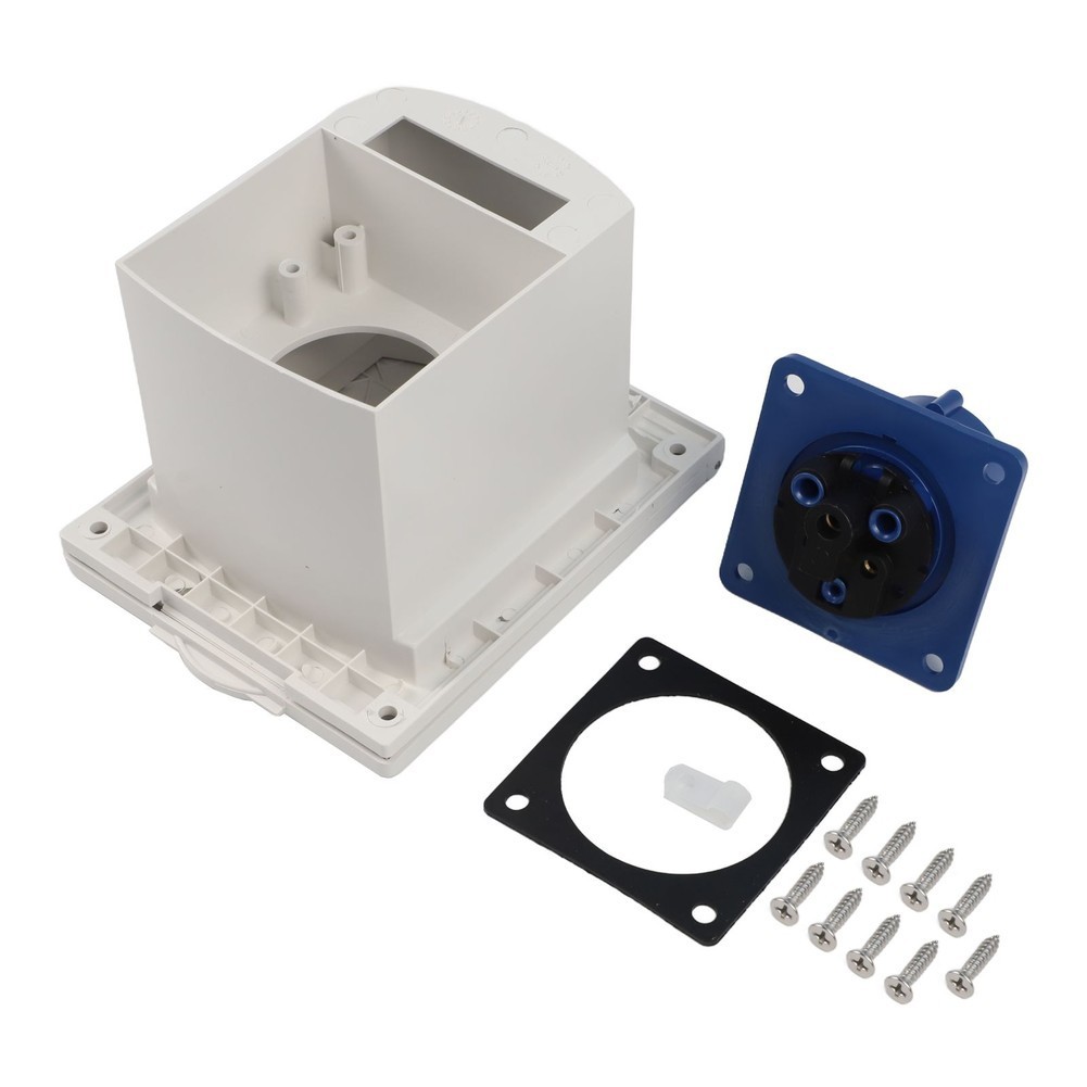 External Mains Socket 16A Waterproof for RV Trailers Campers IP44 Rated Cover