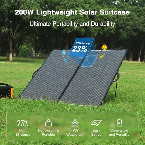 ACOPPOWER PLK PORTABLE SOLAR PANEL KIT LIGHTWEIGHT 20A 200W 100W PLK-200PX20A