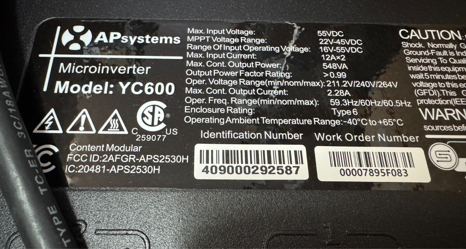 AP Systems YC600 Solar Microinverter ⭐NEW⭐