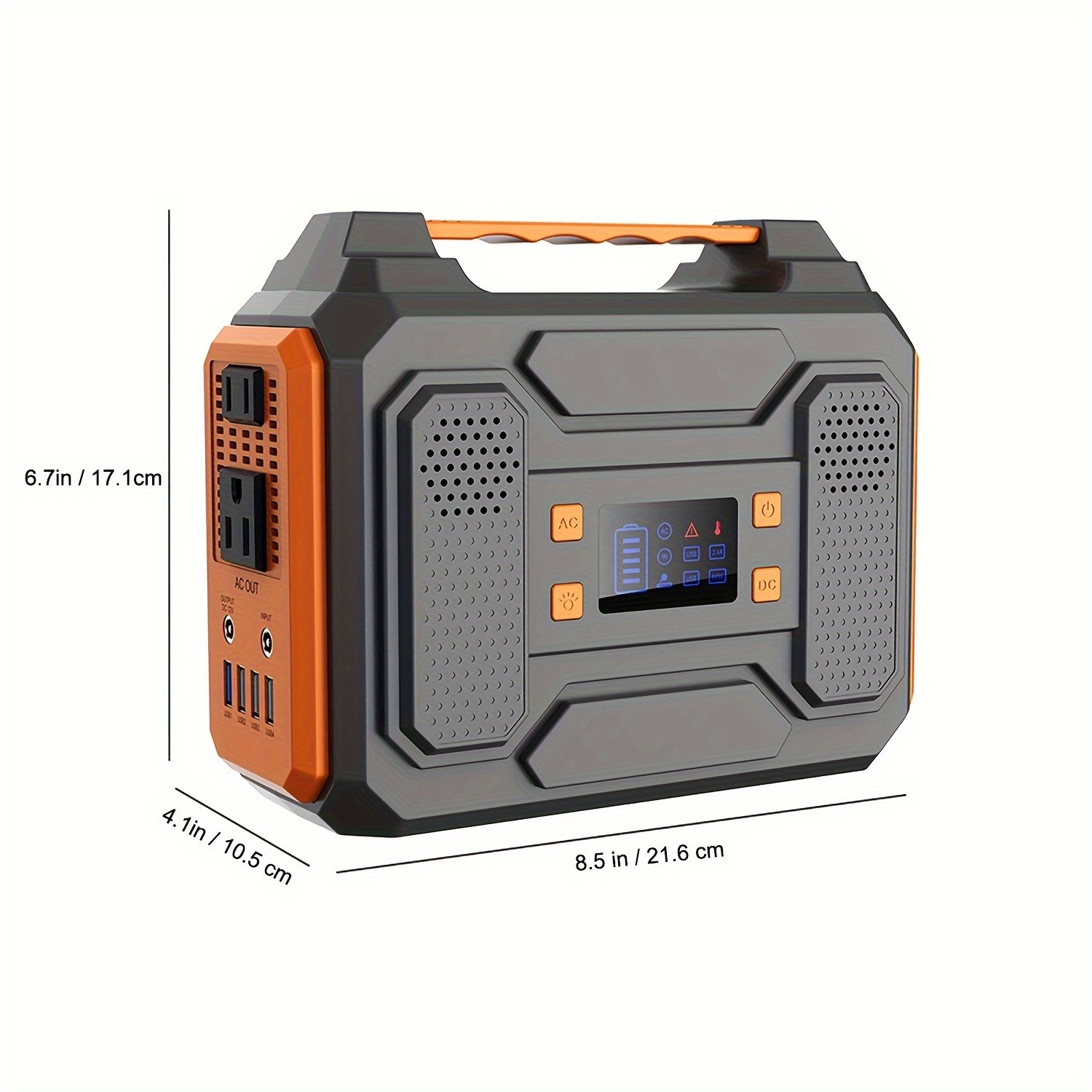 300W/100W Portable Power Station Solar Generator w/ AC DC USB LED for Camping RV