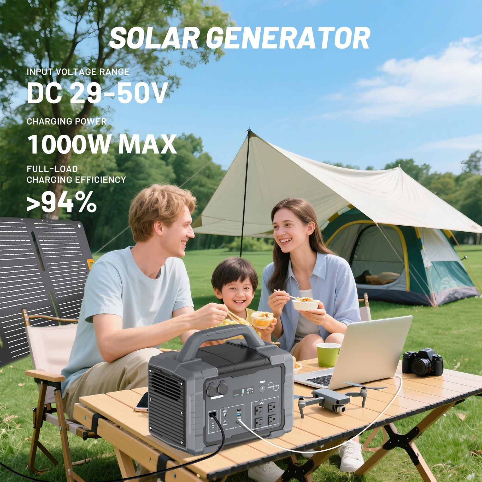 1000W US Standard Dual-Direction Fast Charging Portable Power Storage Device