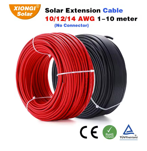 Solar PV Cable Connector Wire 2.5/4/6mm² 10/12/14AWG 1-30M