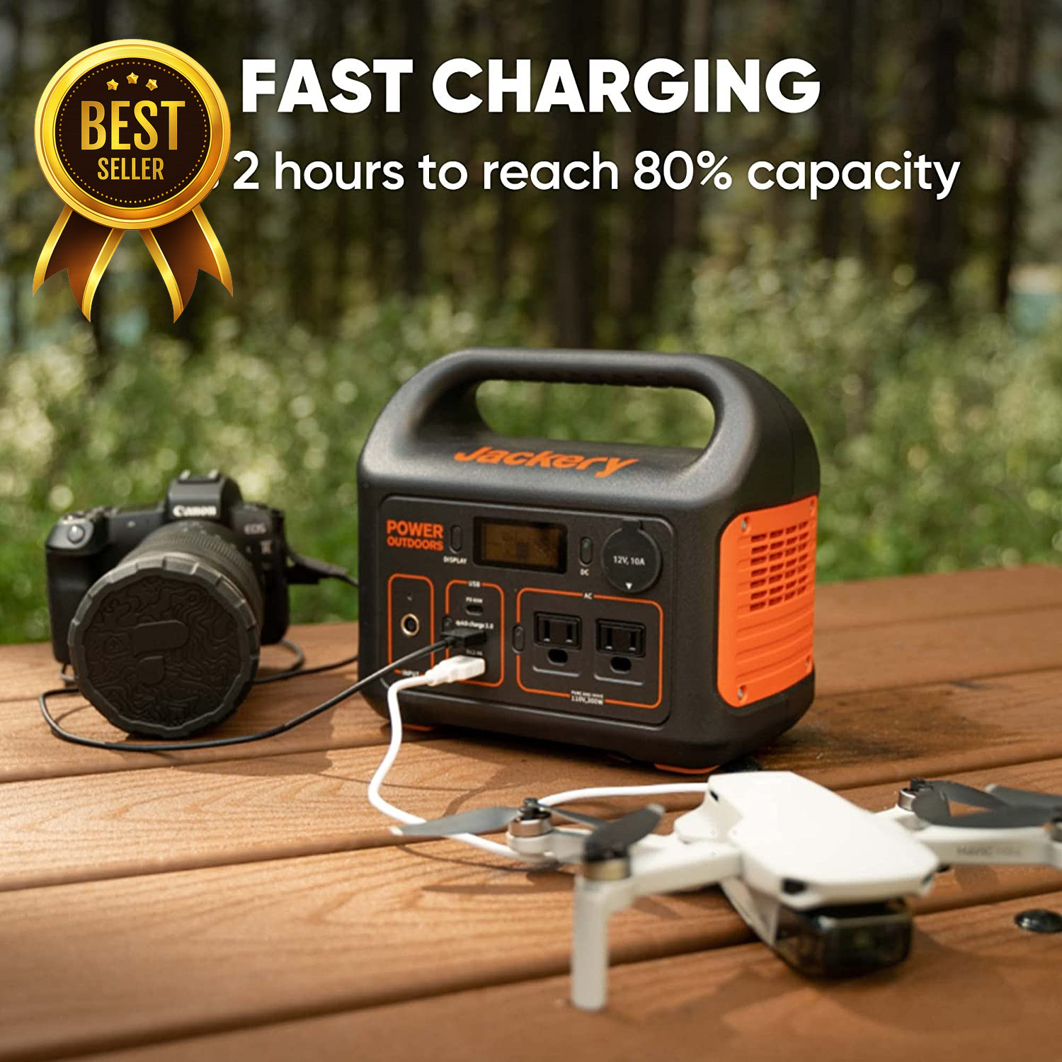 Portable Power Station 293Wh Lithium Battery Solar Generator Camping Backup