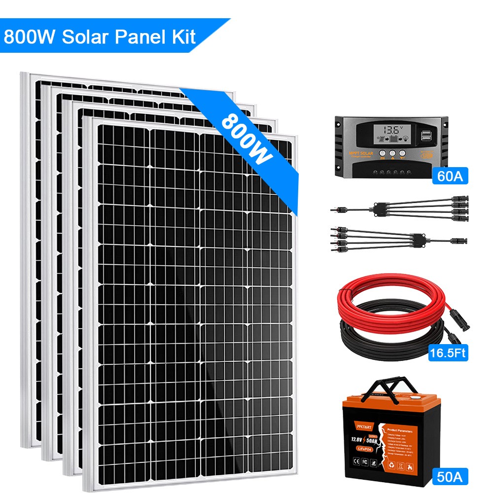 800W Solar Panel 18V Monocrystalline Solar Cell Charger for Boat RV Caravan